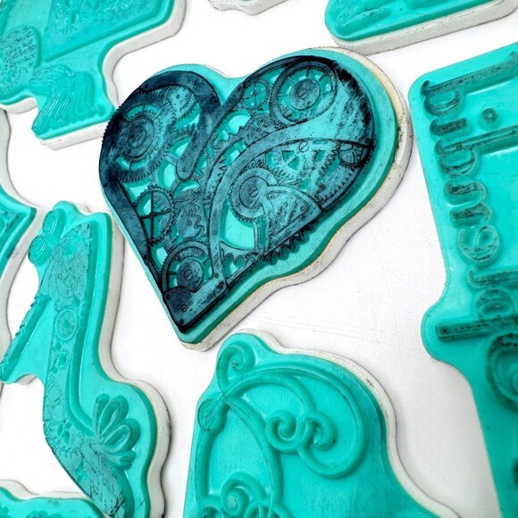 Prima Marketing Cling Stamp Set Steampunk With Passion Just A Little Note - Picture 6 of 7